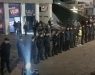 Полиција пред штабот на „Вреди“ додека ДУИ со огномет слави на „Скендербег“
