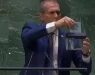 Скандал во Генералното собрание на ОН: Претставникот на Израел  ја искина Повелбата на ОН на говорницата! (ВИДЕО)