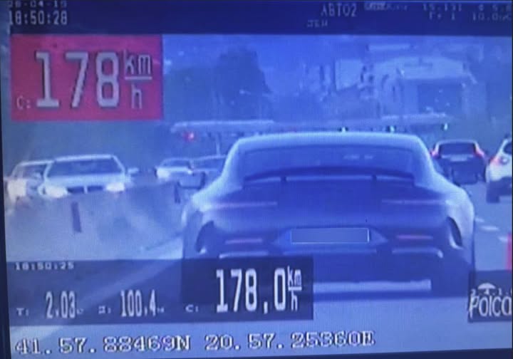 Возел 187 km/h на место каде е дозволено 80 – Возилото е одземено!