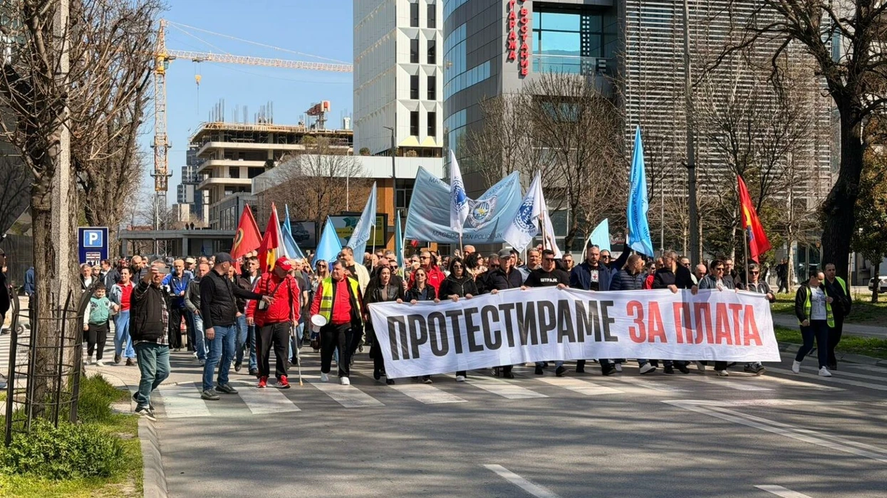 ССМ протестира во Скопје, бара зголемување на платите